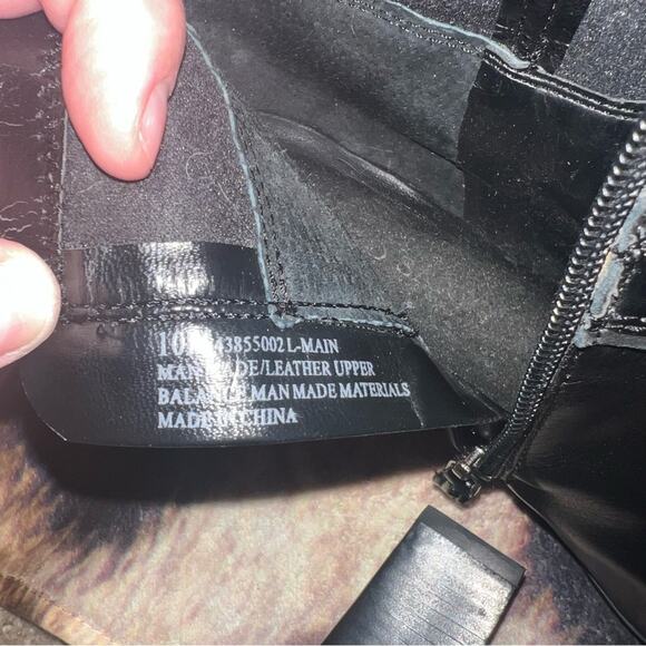 Franco Sarto Black Leather Heeled Ankle Boots Size 10 - Picture 10 of 10